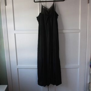 Floor Length Black Slip